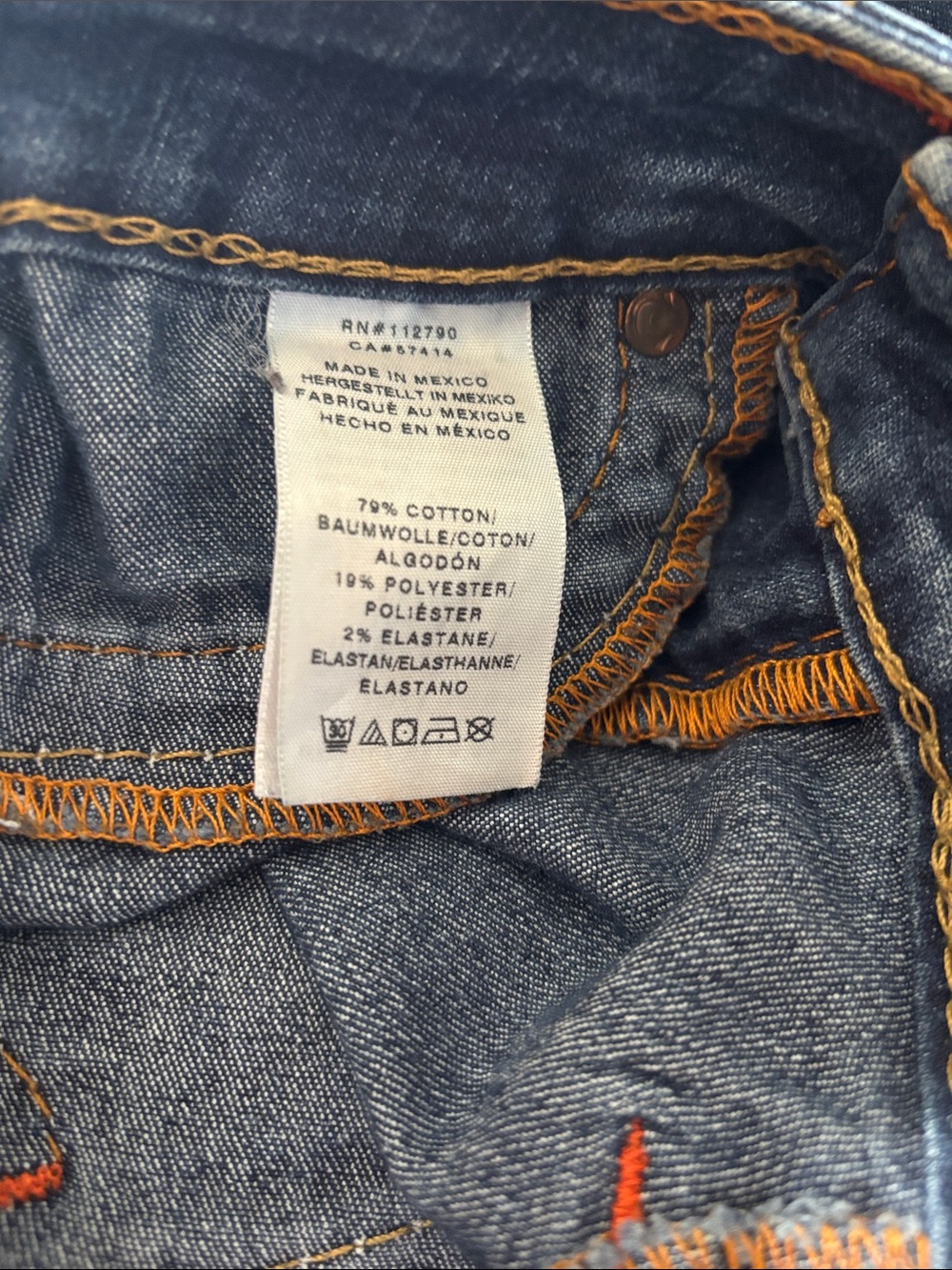 TRUE RELIGION Indigo Denim Skinny Jeans Size 28 with Topstitching (L-134) - Picture 10 of 10